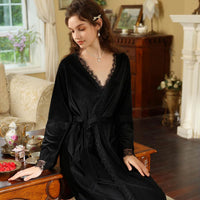 Vintage Velvet Nightgown Set