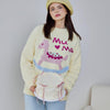 Light Yellow Hobbyhorse Half-Pile Flannel Pullover Long Sleeve Trousers Pajamas Set