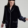 Silk Velvet Shawl Collar Long Sleeve Trousers Pajamas Set