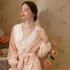 Vintage Courtly Velvet Long-Sleeved Robe