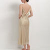 16 Momme Mulberry Silk Suspender V-Neck Long Nightdress