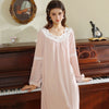 French Lace Velvet Long Sleeve Nightdress