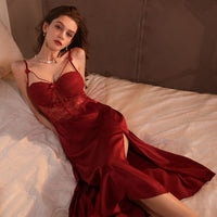 Sexy Long Split Lace Nightdress