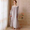 French Cotton Lace Long-Sleeved Nightdress