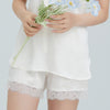 16 Momme Mulberry Silk Lace Cut-Out Camisole Shorts Pajama Set