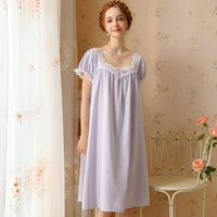 French Square Collar Lace Nightdress