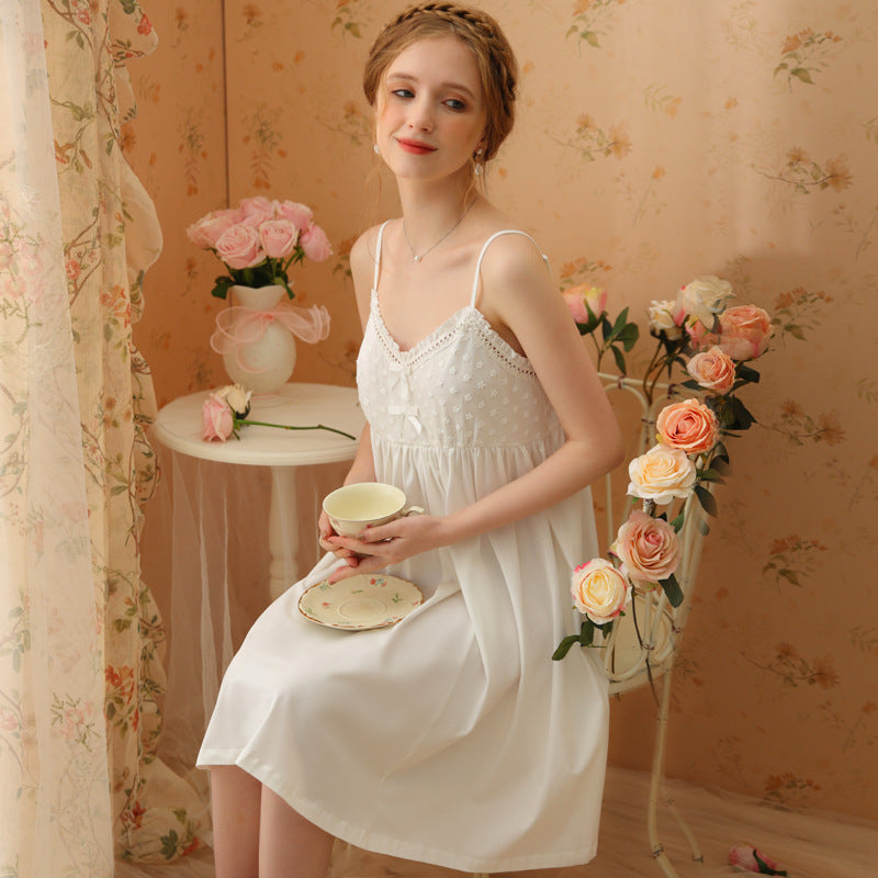 Sweet Floral Lace Slip Nightdress