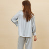 19 Momme Mulberry Silk Retro Style Long Sleeve Trousers Pajamas Set