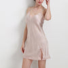 16 Momme Mulberry Silk Sexy Lace Side Slit Suspender Nightdress