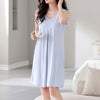 Solid Modal Cotton V-neck Nightdress