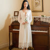 Palace Style Lace Puffed Sleeve Gauze Long Sleeve Nightdress