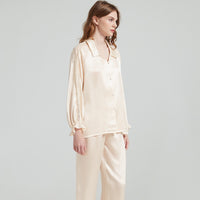 19 Momme Mulberry Silk Raglan Sleeves Pajamas Set