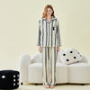 Category A Printed Flannel Long-Sleeved Trousers Pajamas Set