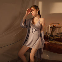 Sexy Silky Lace Camisole Nightdress Set