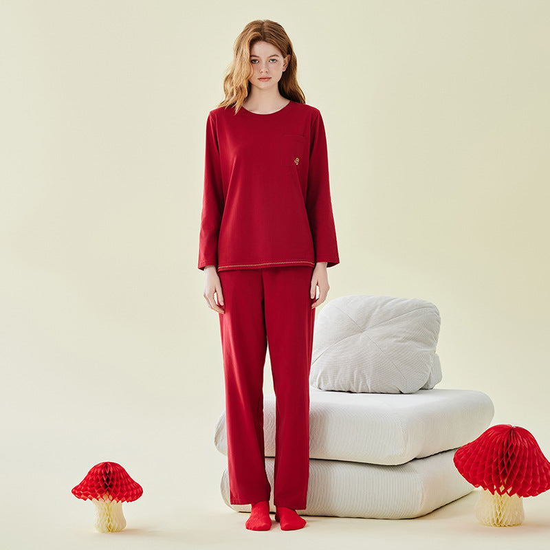 Category A 220g Pullover Long-Sleeved Trousers Pajamas Set