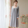 French Lace Square Collar Flared Sleeve Nightdress