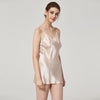 16 Momme Mulberry Silk Lace Suspender Mini Nightdress