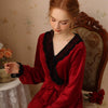 Vintage Courtly Velvet Long-Sleeved Robe