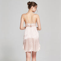 16 Momme Mulberry Silk Lace Cut-Out Suspender Nightdress