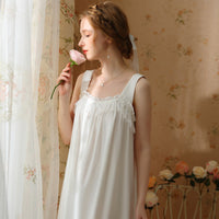 Sweet Sleeveless Nightdress With Wide Straps