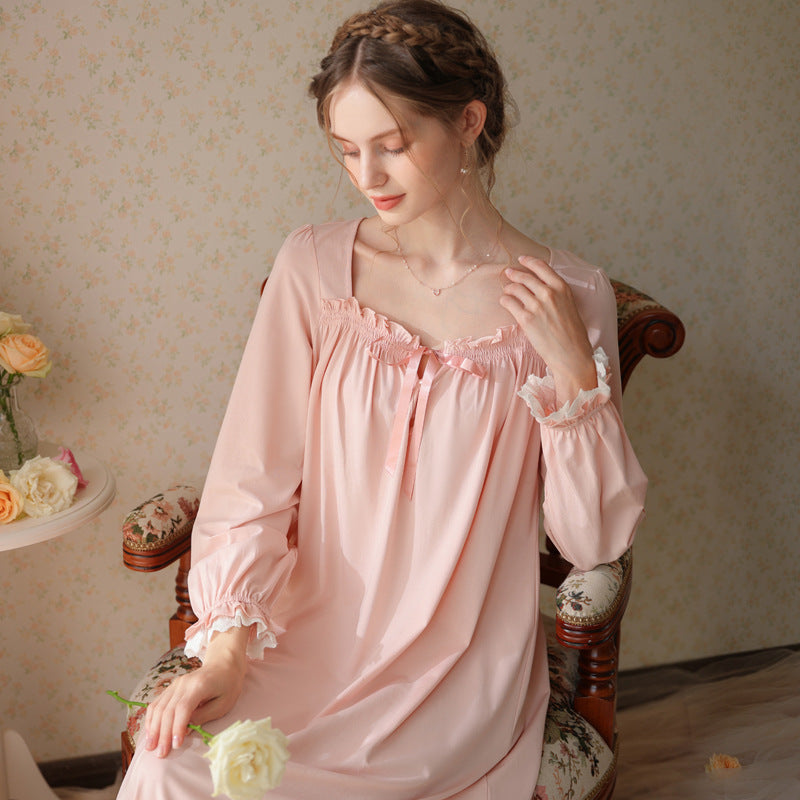 Sweet Retro Long Sleeve Nightdress