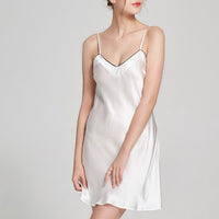 16 Momme Mulberry Silk V-Neck Suspender Nightdress