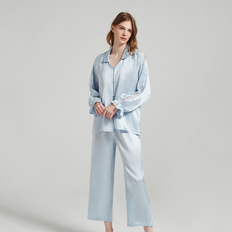 19 Momme Mulberry Silk Raglan Sleeves Pajamas Set