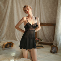 Sexy Lace See-Through Nightdress Set