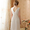 Elegant White Court Style Nightdress