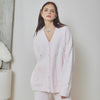 Pink Swan Half-Pile Flannel Long Sleeve Trousers Pajamas Set