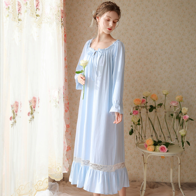 Sweet Court Style Long Sleeve Nightdress