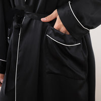 19 Momme Mulberry Silk Men's Long Sleeve Robe