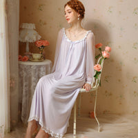 French Modal Long-Sleeved Nightdress