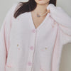 Pink Swan Half-Pile Flannel Long Sleeve Trousers Pajamas Set