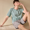 Men's Modal Cotton Short-Sleeved Pajamas Set