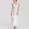 16 Momme Mulberry Silk Suspender V-Neck Long Nightdress