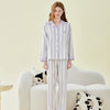 Lyocell Striped Long Sleeve Pants Pajamas Set