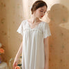 French Sweet Lace Short-Sleeved Nightdress