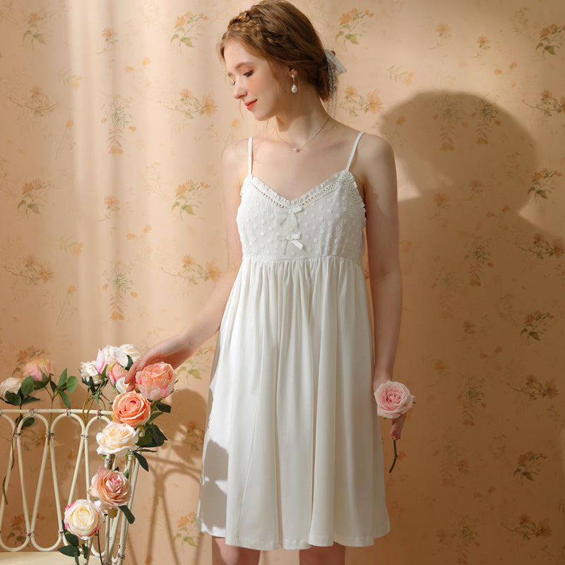 Sweet Floral Lace Slip Nightdress