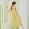 Solid Color Sleeveless Modal Nightgown With Breast Pad