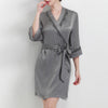 16 Momme Mulberry Silk Lace Three Quarter Sleeve Robe