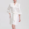 16 Momme Mulberry Silk Lace Three Quarter Sleeve Robe