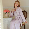 French Lapel Lace Velvet Long Sleeve Robe