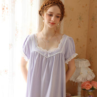 French Square Collar Lace Nightdress