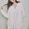 Pink Swan Half-Pile Flannel Long Sleeve Trousers Pajamas Set