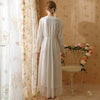 Vintage Court Style Gauze Hem Long Sleeved Nightdress