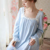 French Lace Square Collar Flared Sleeve Nightdress