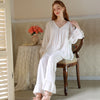 Cute V-Neck Lace Long Sleeve Pants Pajamas Set