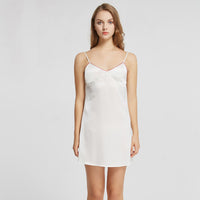 22 Momme Mulberry Silk V-Neck Suspender Nightdress