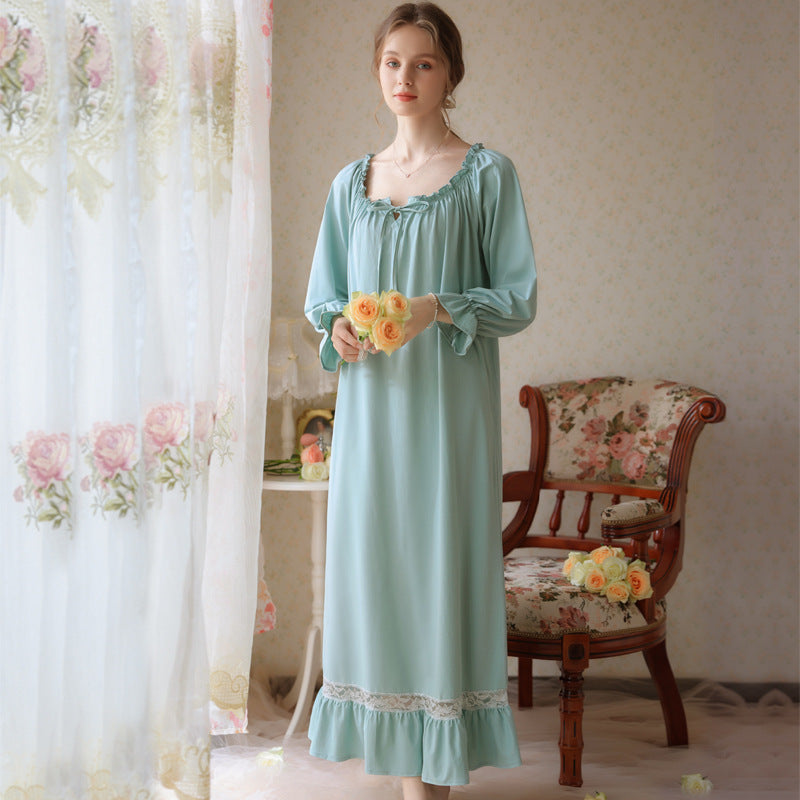 Sweet Court Style Long Sleeve Nightdress